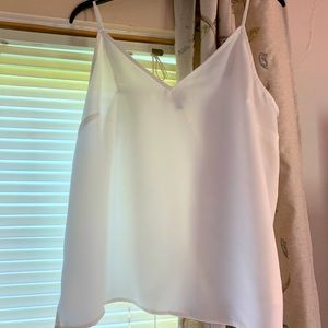 White silk tank top Lg